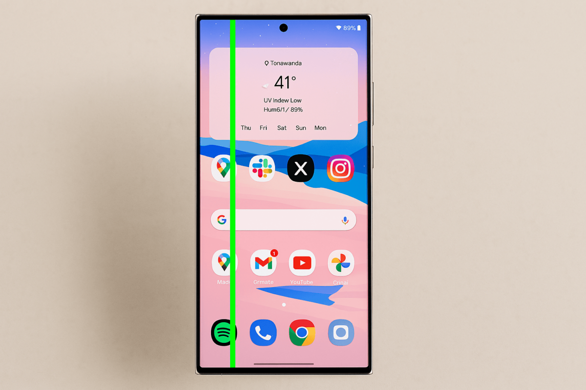 samsung green line issue fix